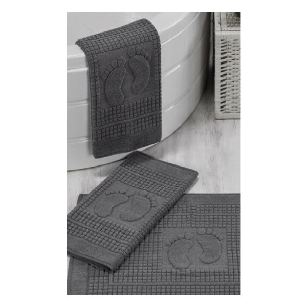 Şilay Home Şilay 3 Adet Ayak Havlusu - Paspas Antrasit 260GR - 50 x 70 cm Ayak Havlusu Fiyatı