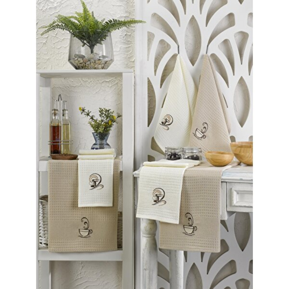 Şilay Home Şilay 6'lı Mutfak Kurulama Bezi Coffee Seti 45X60 - Kahverengi Mutfak Tekstili Fiyatı
