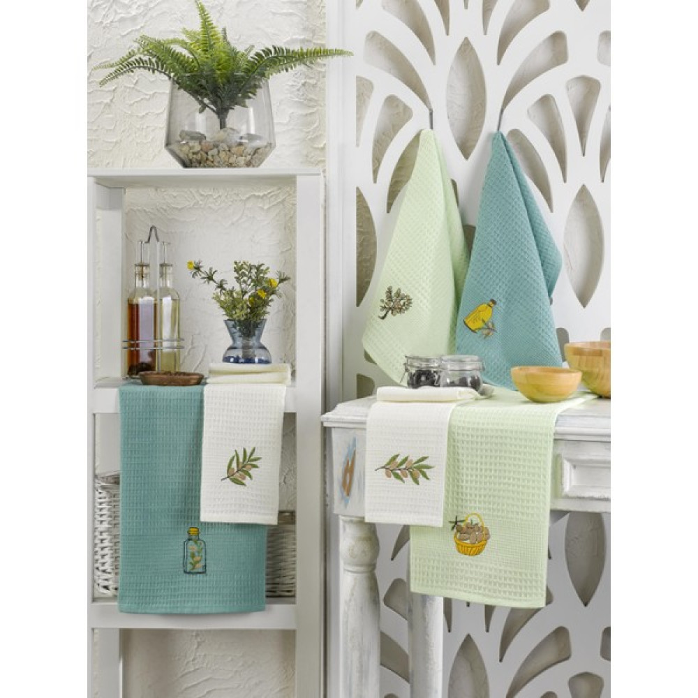 Şilay Home Şilay 6'lı Mutfak Kurulama Bezi Mint Seti 45X60 - Mint Yeşili Mutfak Tekstili Fiyatı