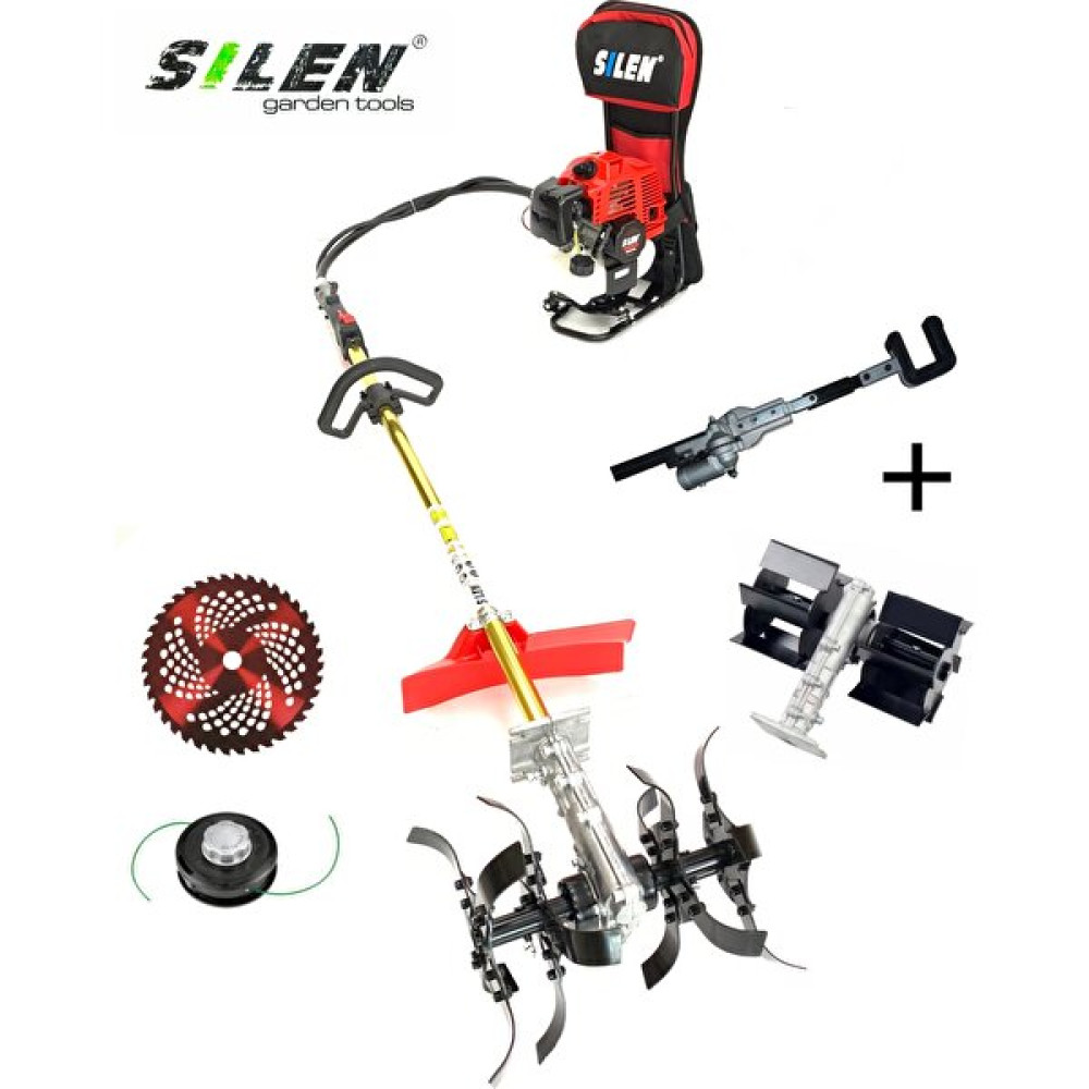 Silen Garden Tools Sırt Tırpan + Zeytin Silkeleme + Paletli Çapa + Akrep Çapa Makinesi 3.2kw 4.6hp Çapalama Makinesi Fiyatı