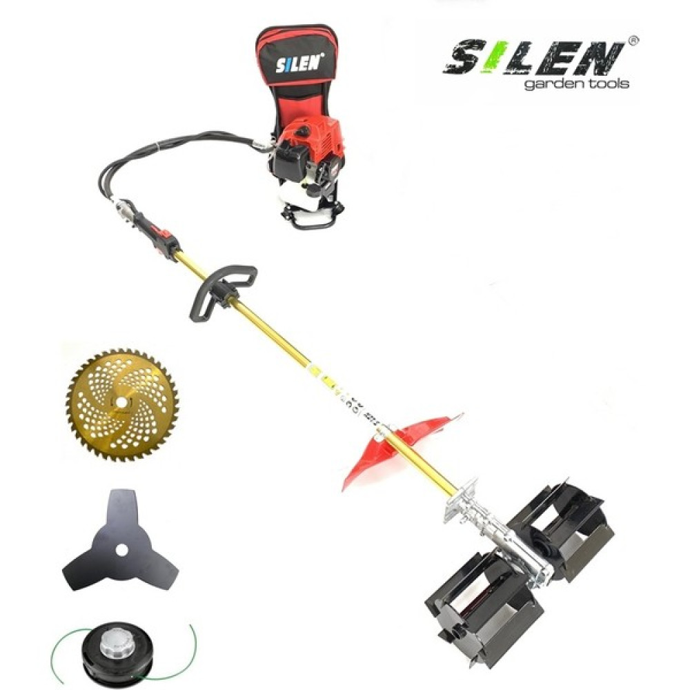 Silen Garden Tools Toprak Çapalama + Sırt Tırpan 4.6 Hp 3,28 Kw Çapalama Makinesi Fiyatı