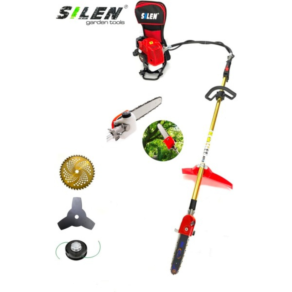 Silen Sırt Tırpan + Yüksek Dal Budama Testeresi 3.2Kw 4.6Hp Bahçe Makinesi Fiyatı