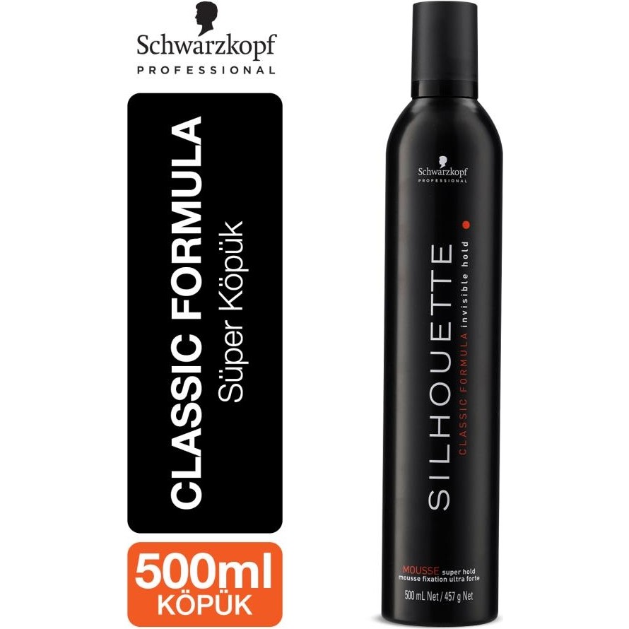 Silhouette Schwarzkopf Süper Tutucu Hacim Verici Saç Köpüğü 500 ml Siyah Renkli Diğer Fiyatı