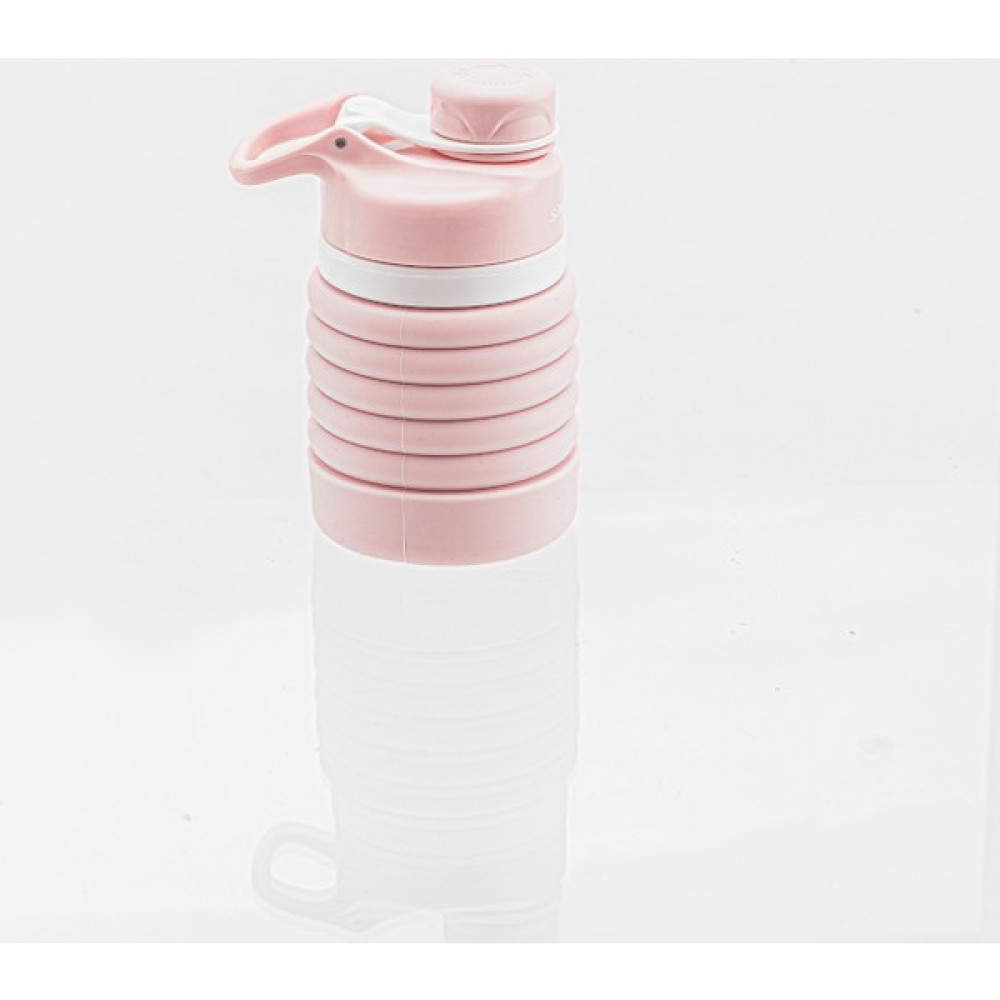 Silicolife Akordiyon Katlanabilir Silikon Su Matarası SL-062 - Açık Pembe Suluk Fiyatı