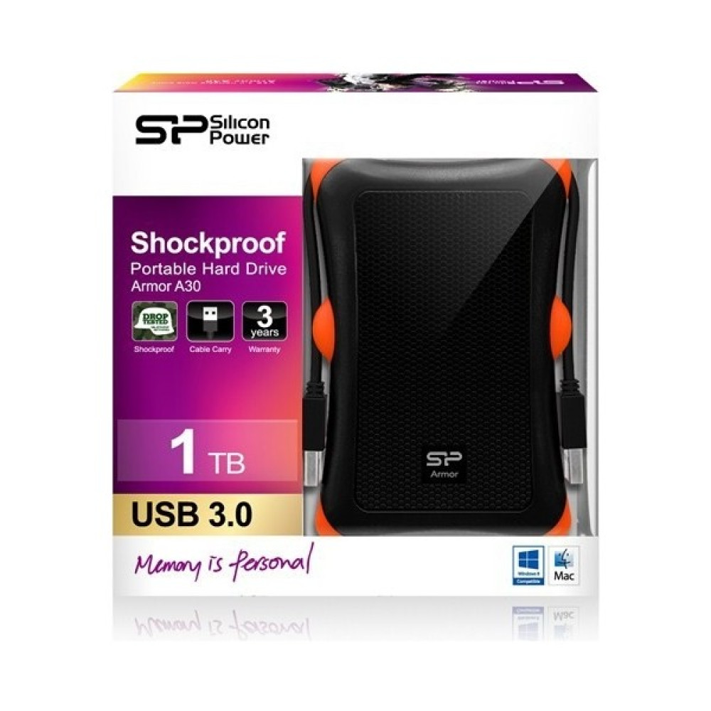 Silicon Power Armor A30 1TB 2,5" USB 3.0 Siyah Taşınabilir Disk Taşınabilir Hard Diskler Fiyatı