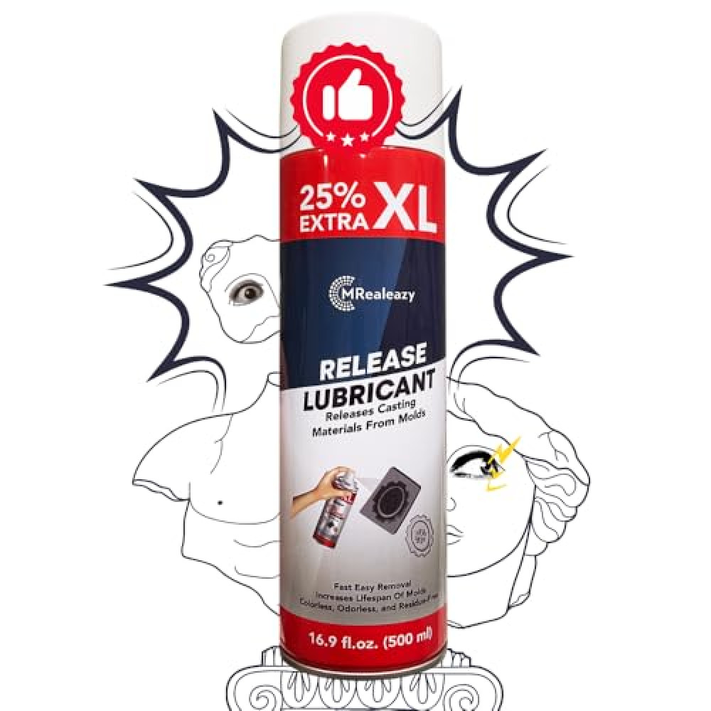 Silicone Mold Release Spray (Silicone-Based) (1x16.9 floz/500ml) - Resin & Epoxy Release Agent for Smooth Mold Removal with Ease, Universal Use on Almost All Molds