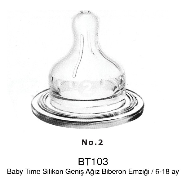 Silikon Geniş Ağız Biberon Emziği N.2 Biberon Fiyatı