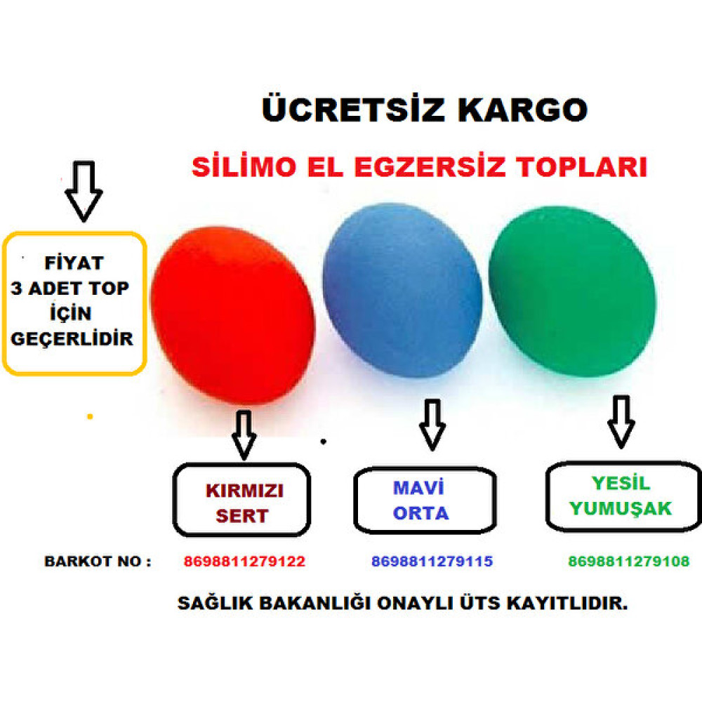 Silimo 3 Lü Set El Bilek Parmak Güçlendirme Egzersiz Topu Parmak Güçlendirme Felçli Siinir Sıkışması Kondisyon Aletleri Fiyatı
