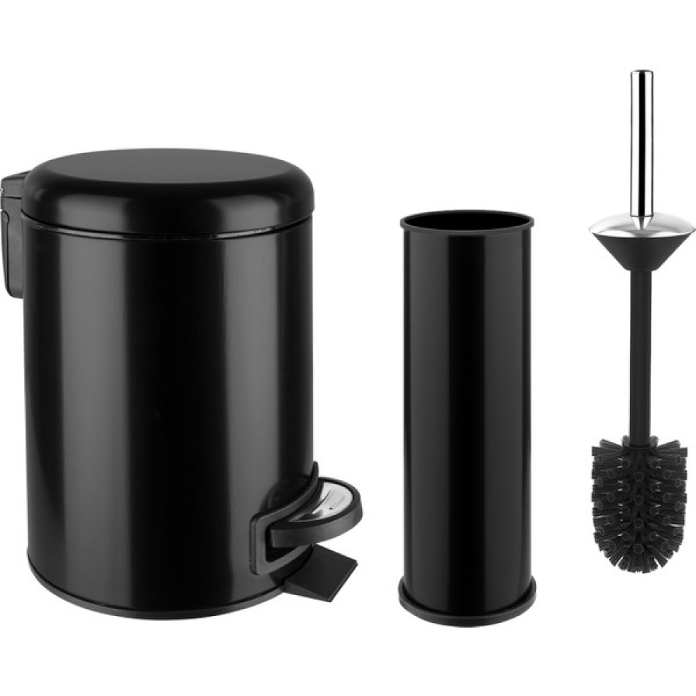 Siliwax Elit Ikili Banyo Seti - Siyah ( 3lt Çöp Kovası + Tuvalet Fırçası ) Çöp Kovaları Fiyatı