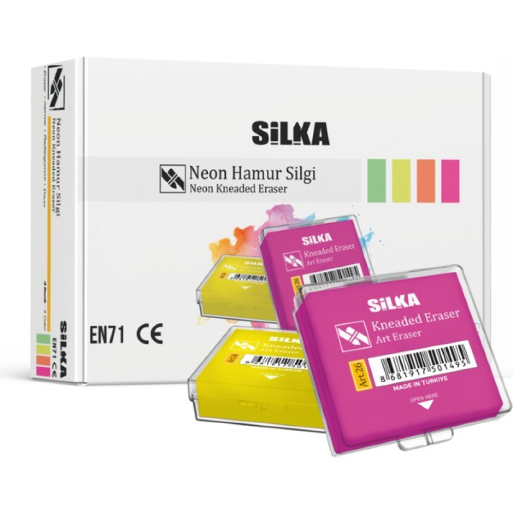 Silka 1053-SILKA 12 Lı Renklı Hamur Sılgı Silgi Fiyatı