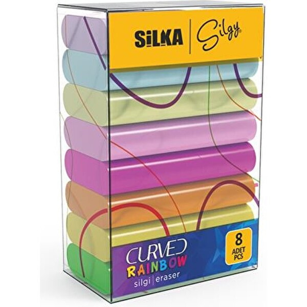 Silka Curved Rainbow Silgi Seti 8'li Paket Silgi Fiyatı