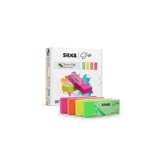 Silka Neon Büyük Boy 20'li Silgi