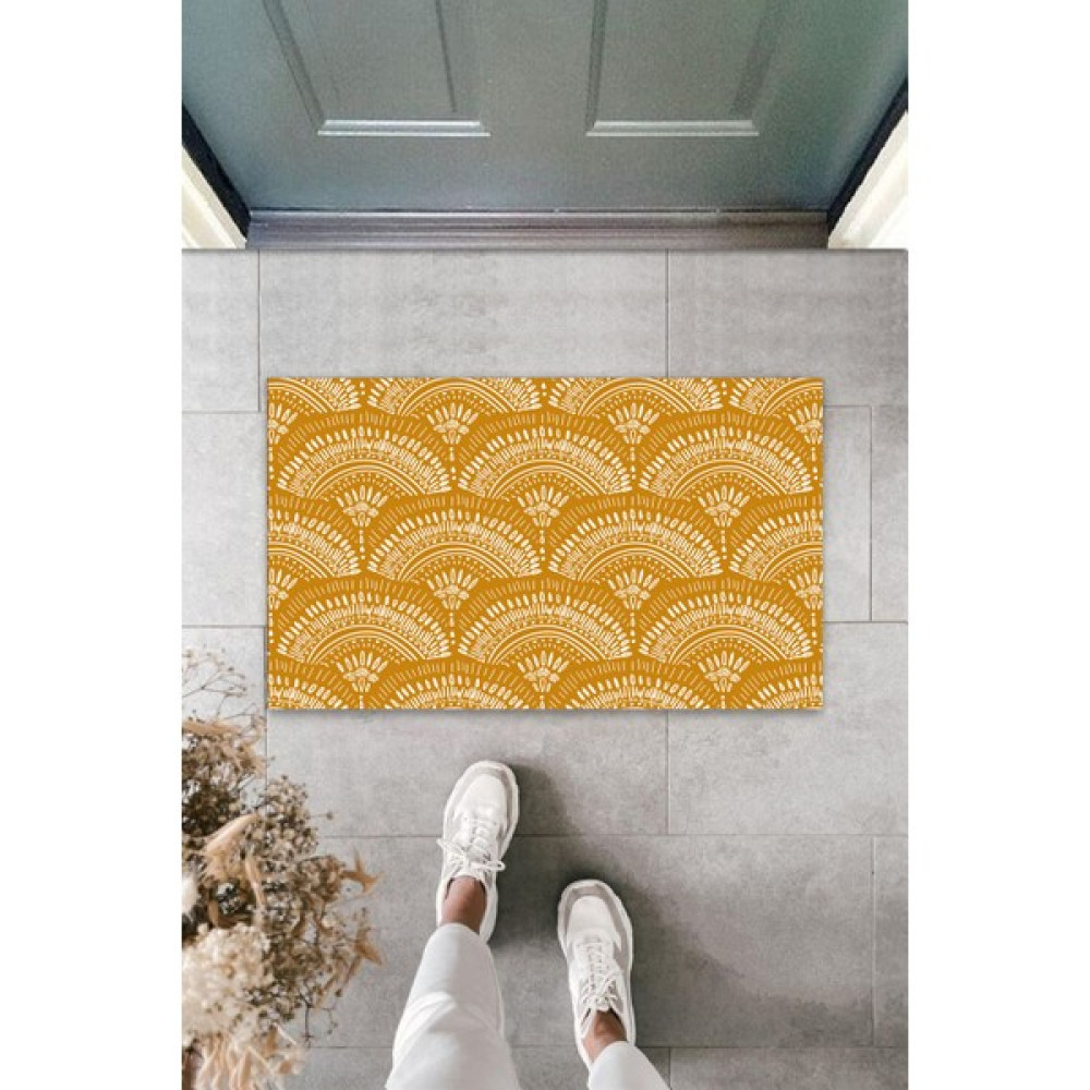 Silkcoat Home İç ve Dış Mekan Sarı Kapı Önü Paspası Otantik Motif Desen Paspas - 45 x 70 cm Paspas Fiyatı