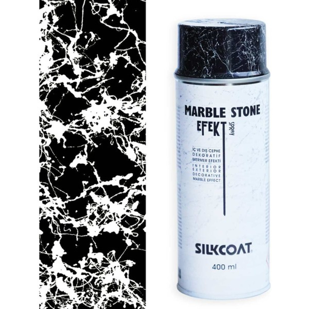 Silkcoat Kompozit Pazarı Mermer Efekti Sprey Boya 400 ml - Beyaz Sanatsal Malzemeler Fiyatı