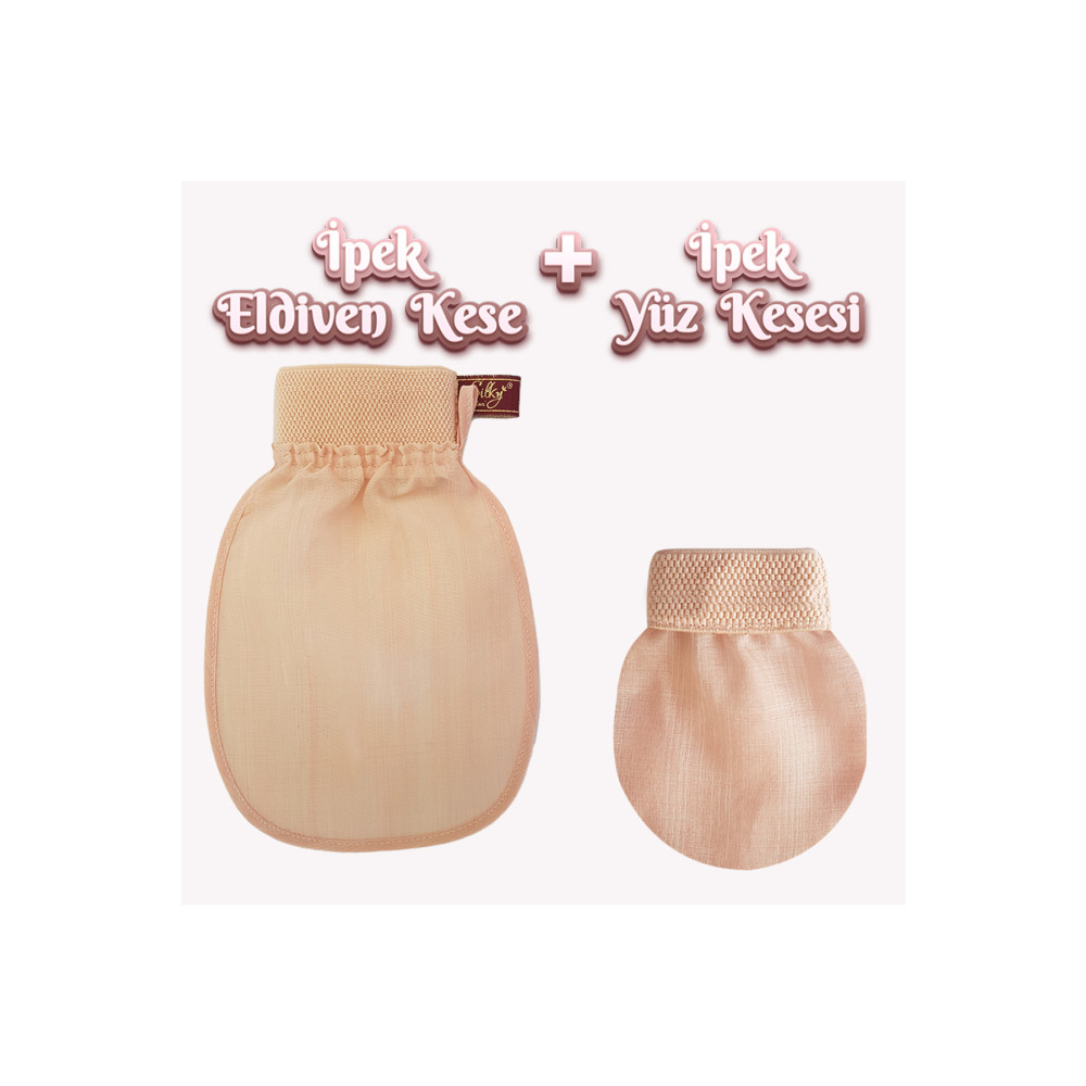 silky glows %100 İpek Kese Banyo Duş Lifi Kesesi Vücut Peelingi ve Yüz Temizleme Kesesi Seti Cilt Bakımı Kozmet Vücut Bakımı Fiyatı