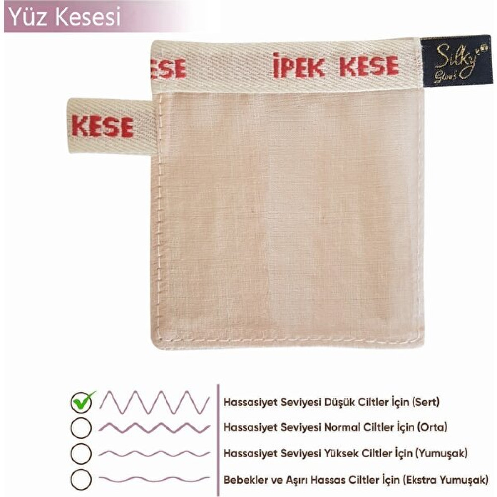Silky Glows Koza İpek Kese Banyo Duş Lifi Hamam Kesesi Cilt Güzelleştirici Hassas Ciltler - Hassasiyeti Düşük Ciltler İçin(Kare) Vücut Bakım Setleri Fiyatı