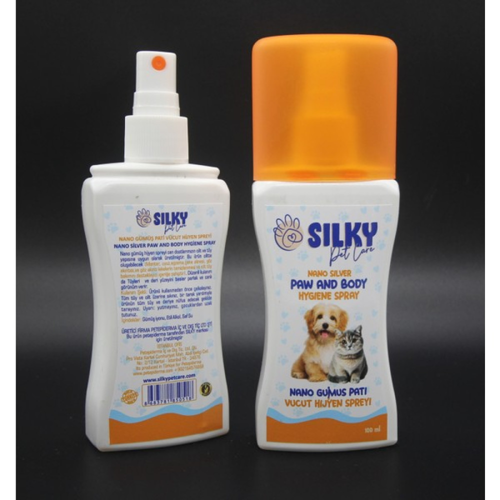 Sılky – Kedi Vücut / Tüy ve Pati Hijyen Spreyi ( Nano Gümüş – 100ml ) Evcil Hayvan Ürünleri Fiyatı