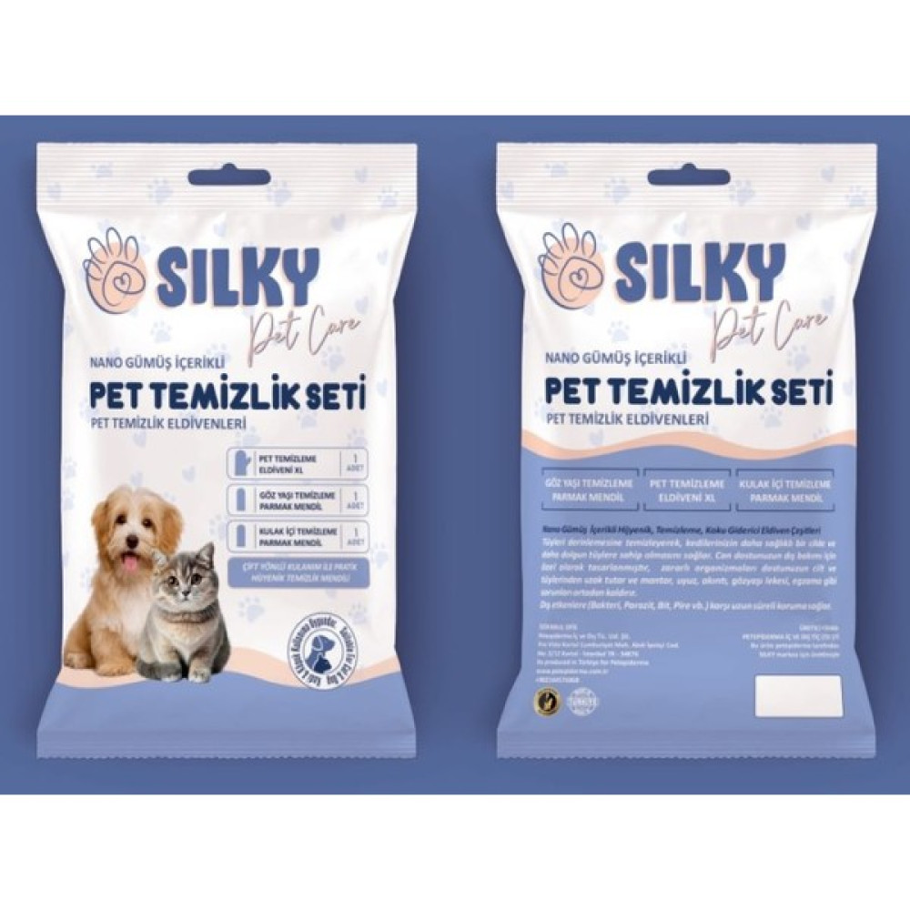 Silky - Köpekler için Kulak / Burun / Pati - Temizleme Mendil Seti - 3 lü Evcil Hayvan Ürünleri Fiyatı
