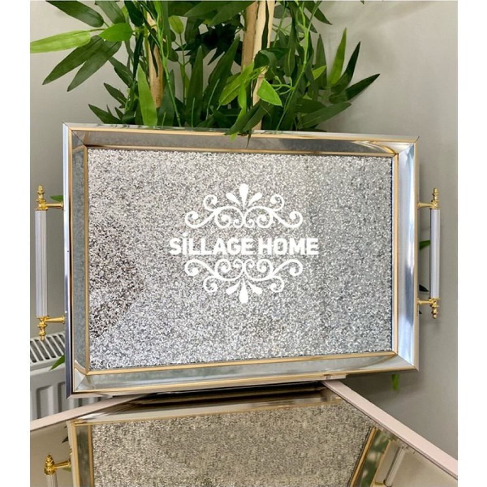 Sillage Home Gümüş Çay Tepsisi,lüks Çaytepsi,çeyizlikçaytepsisi Servis Tepsisi Fiyatı