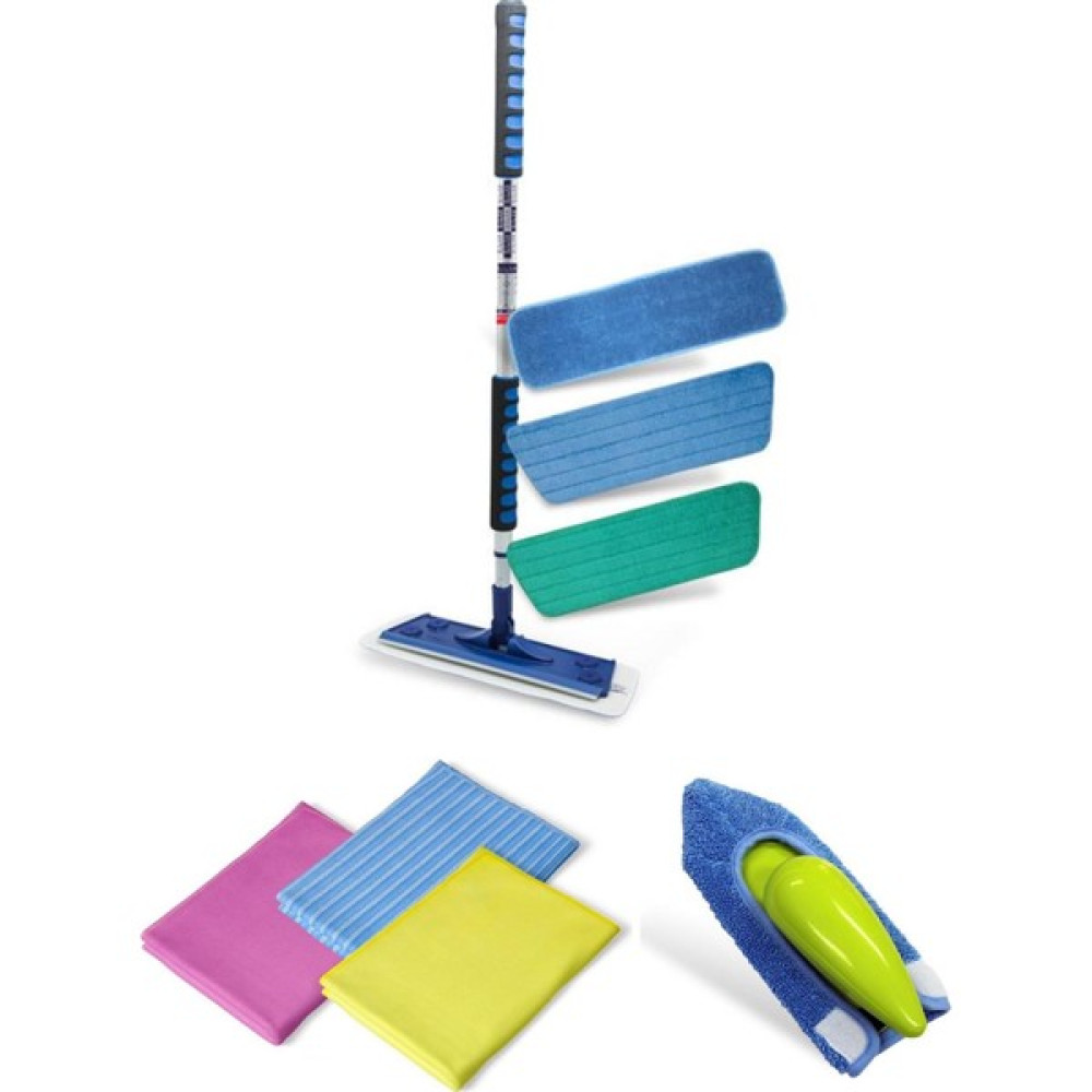 Silva Mikrofiber Mop 3 Lü Set + Klasik Üçlü Bez + El Mopu Temizlik Malzemeleri Fiyatı