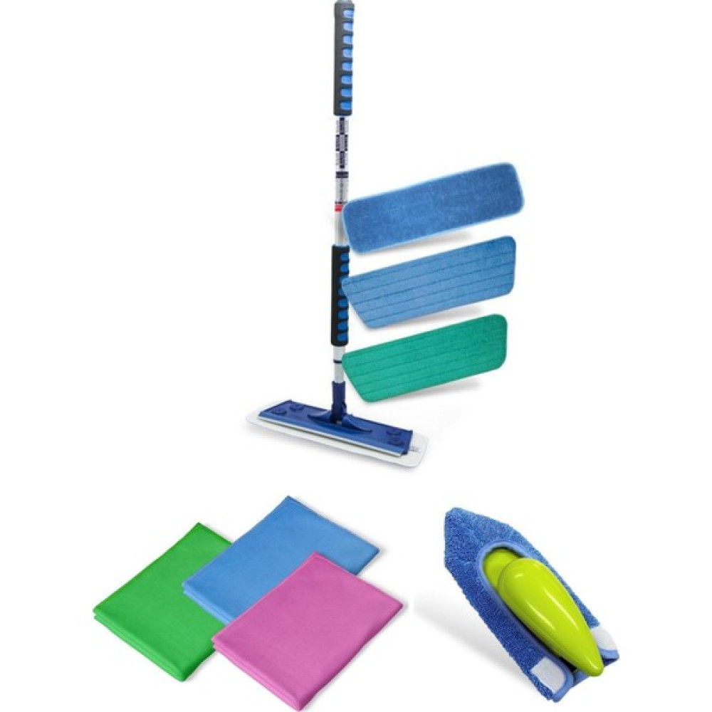 Silva Mikrofiber Mop 3 Lü Set + Üçlü Cam Bez + El Mopu Temizlik Malzemeleri Fiyatı