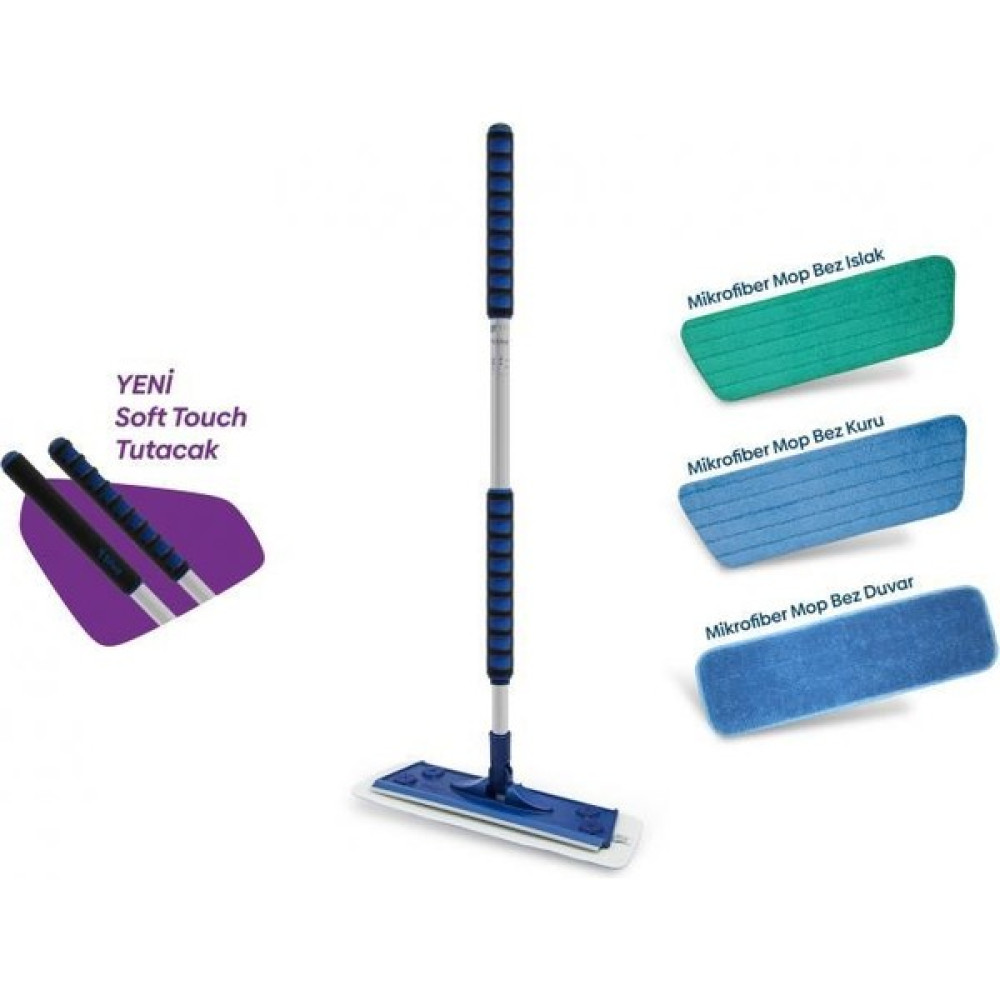 Silva Mikrofiber Mop 3'lü Set - Gri Temizlik Malzemeleri Fiyatı