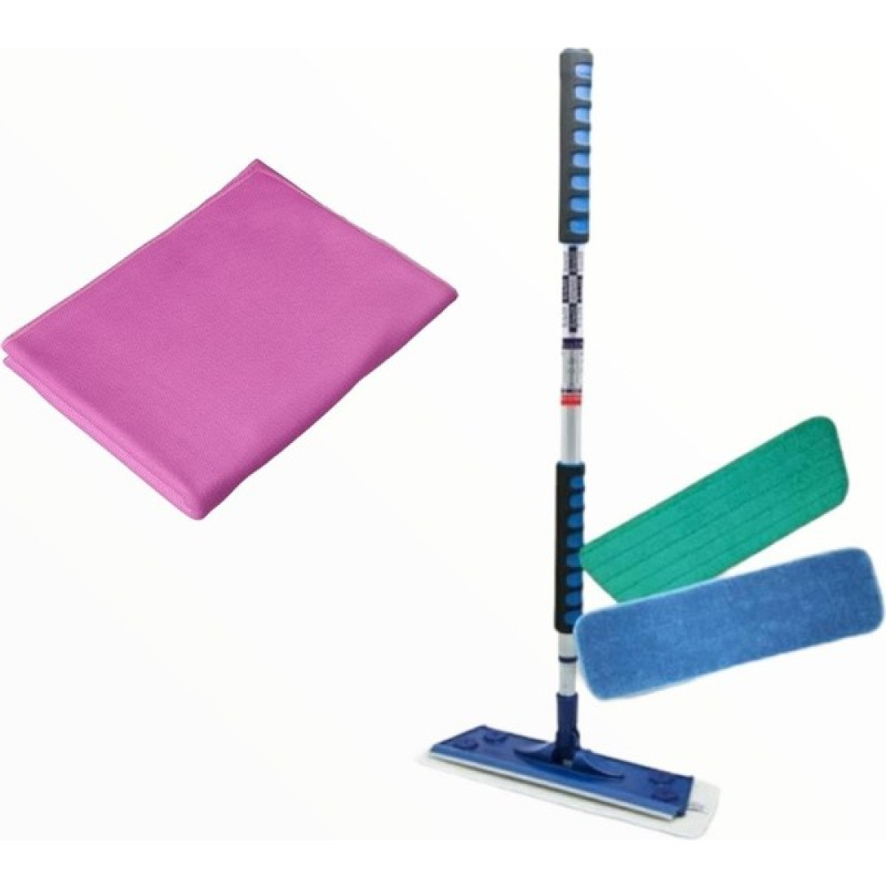 Silva Mikrofiber Mop Ikili Set ( Duvar - Islak ) + Mikrofiber Cam Bezi Parlatıcı ve Temizleyiciler Fiyatı