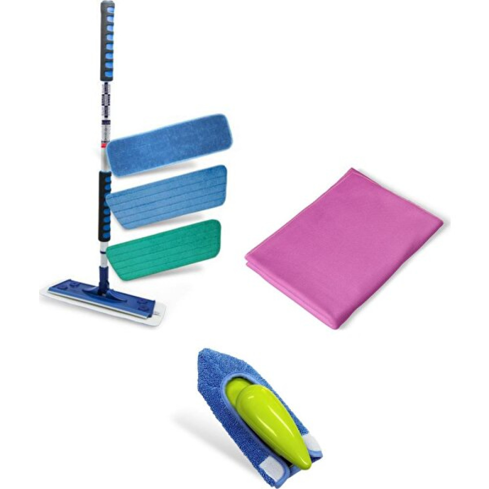 Silva Network Silva Şubat 2021-1 Hijyen Seti Üçlü (Islak-Kuru-Duvar) Mikrofiber Mop + Mikrofiber Çok Amaçlı El Mopu + Mikrofiber Cam Bezi Temizlik Malzemeleri Fiyatı