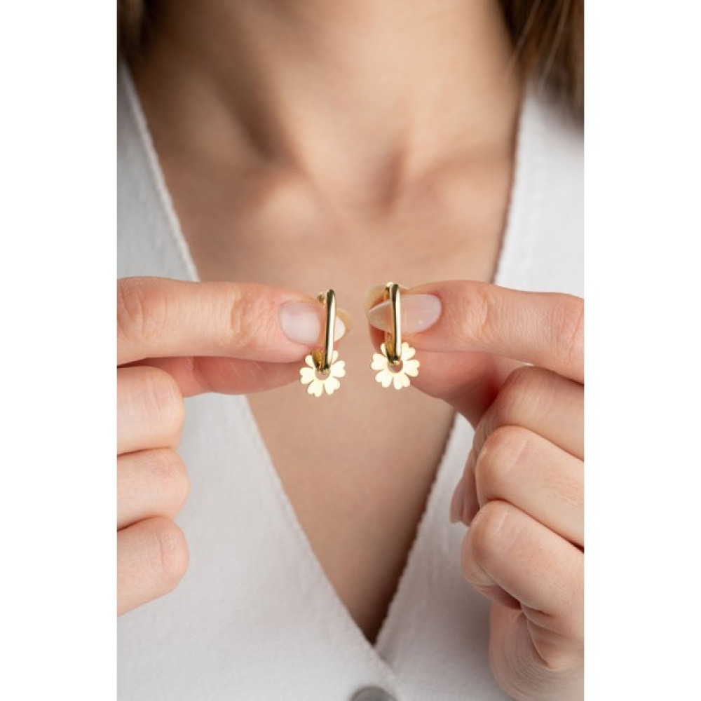 Silvano Jewelry 925 Ayar Gümüş Gold Göçmen Küpesi Gümüş Küpe Fiyatı
