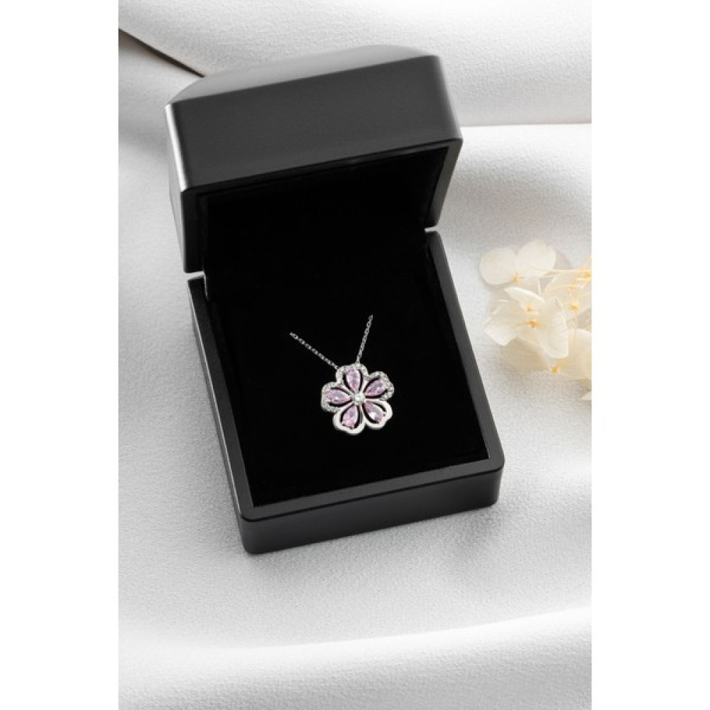 Silvano Jewelry 925 Ayar Gümüş Işıklı Kutuda Nergis Çiçeği Kolye Gümüş Kolye Fiyatı