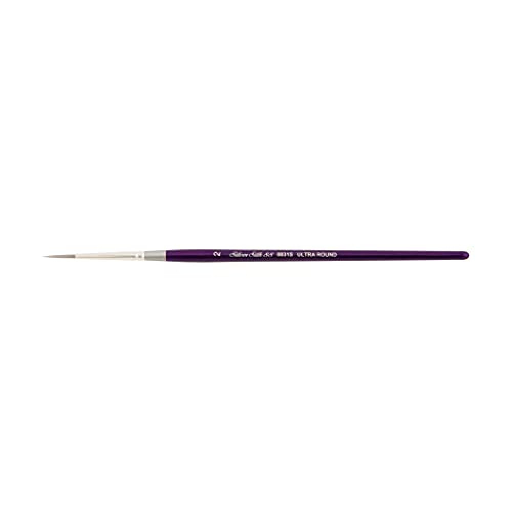 Silver Brush Limited 8831S, Size 2, Silver Silk Ultra-Round Brush for Watercolor, Gouache, and Acrylic Paint, Short Handle
