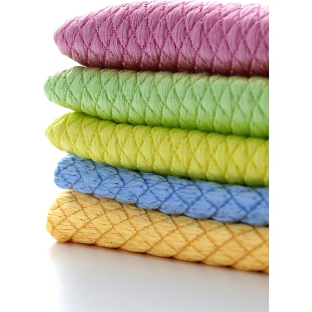 Silver Home Mikrofiber 40X40CM 5li Baklava Desen Cam Temizlik Bezi - Renkli Temizlik Malzemeleri Fiyatı