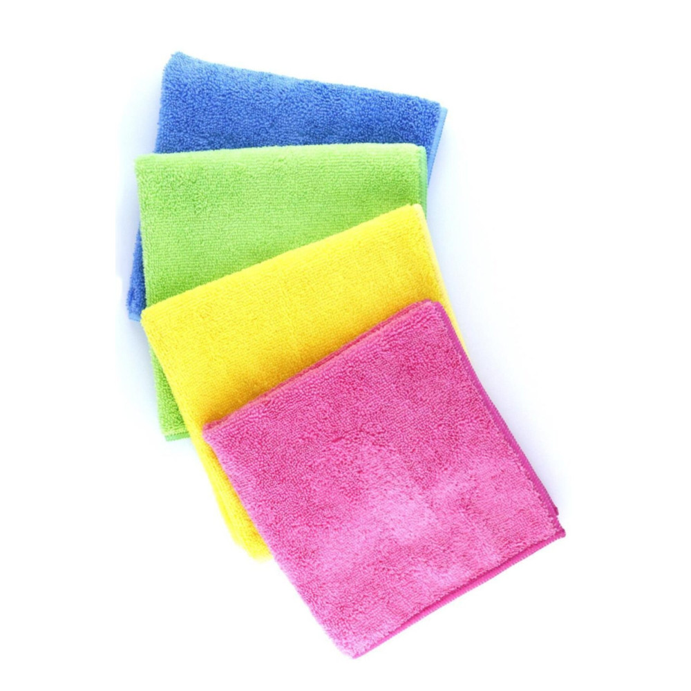 SİLVER HOME Süper Emici 40x40cm 4lü Mikrofiber Kurulama Bezi - Renkli Temizlik Malzemeleri Fiyatı
