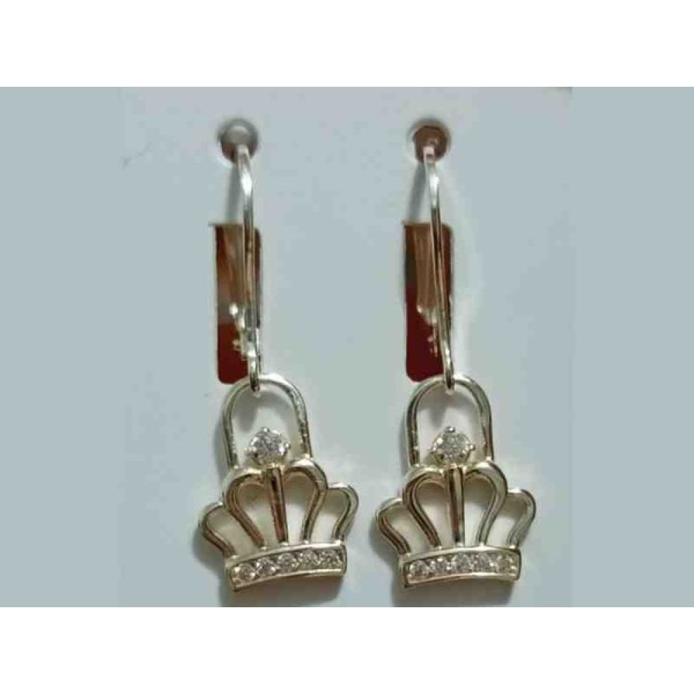Silver Or-Han Taçlı Küpe - Gümüş Gümüş Küpe Fiyatı
