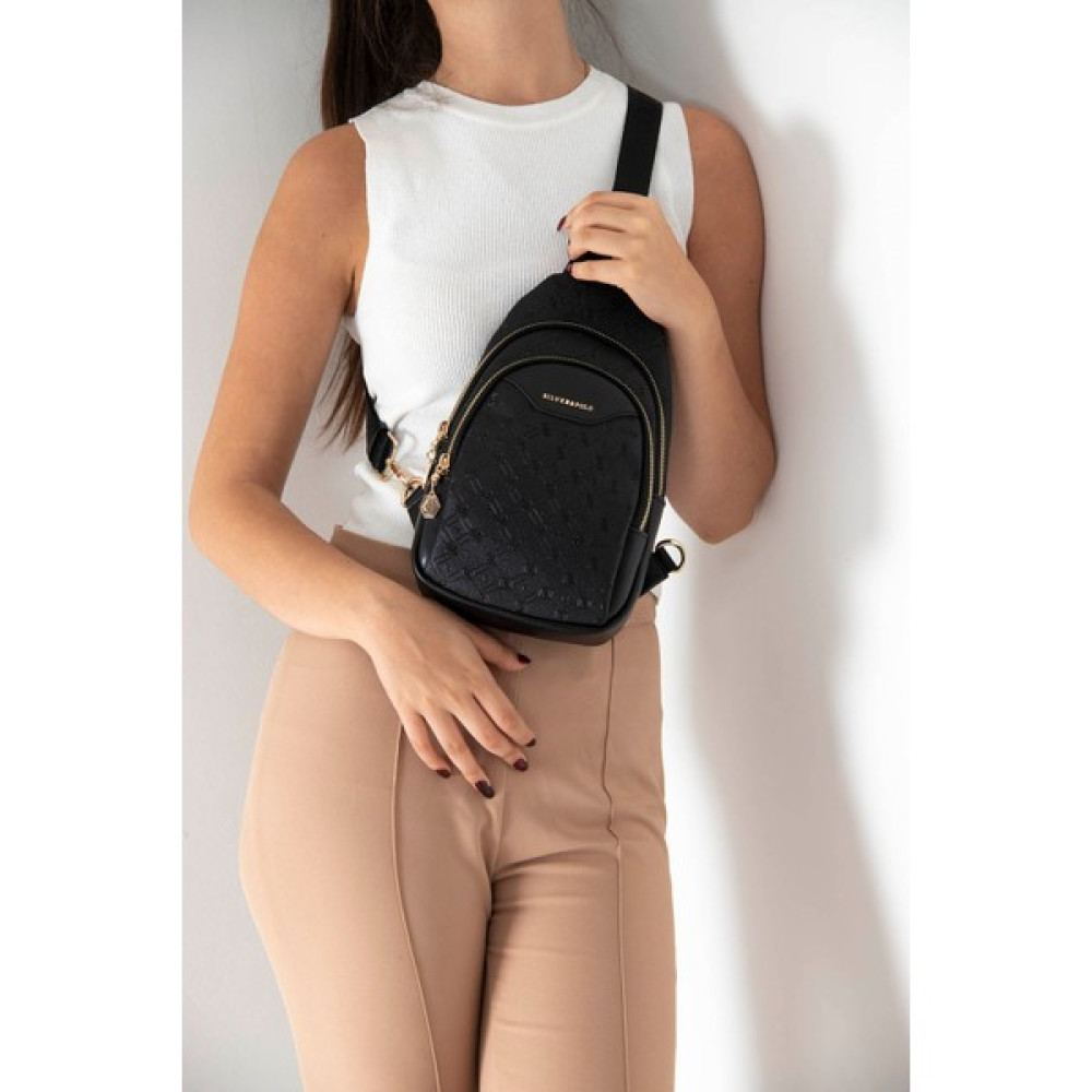 Silver & Polo Kadın Bel Çantası Siyah - Siyah SP959 Silver & Polo Bayan Bel Çantası Fiyatı