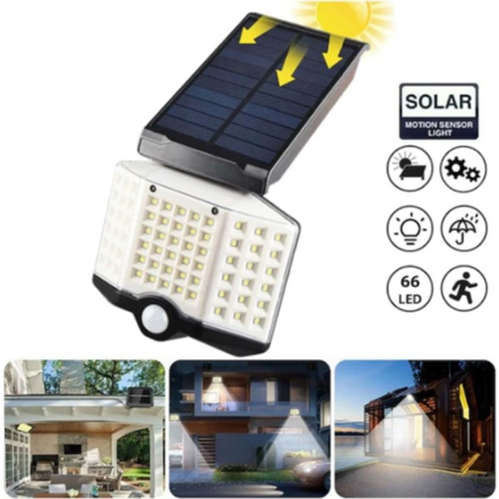 Silver Toss Solar Güneş Enerji Aydınlatma Lambası Sensörlü 66 LED St-66 - Renkli Aplikler Fiyatı