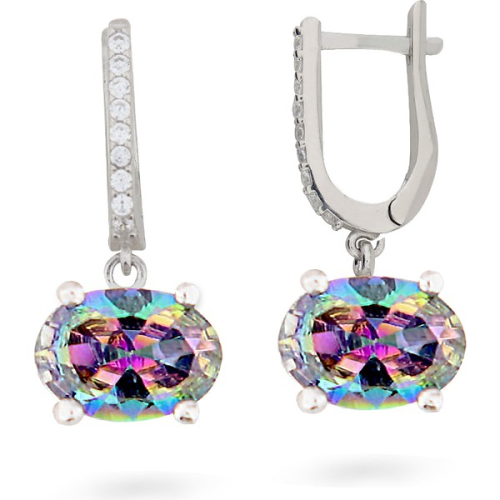 Silveranka 925 Ayar Gümüş Mistik Topaz Sallantılı Küpe Gümüş Küpe Fiyatı