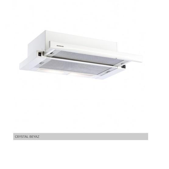 Silverline 1140 Crystal Beyaz Sürgülü Ankastre Aspiratör