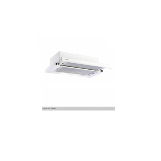 Silverline 1140 Crystal Beyaz Sürgülü Ankastre Aspiratör