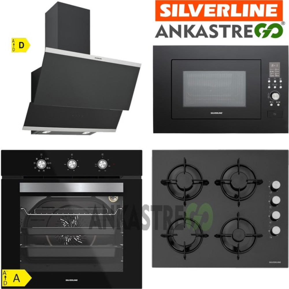 Silverline BO6503B01 - CS5349B01 - 3420 Classy 60 - MW9018B01 Siyah Cam Ankastre Set Oto Boyaları Fiyatı