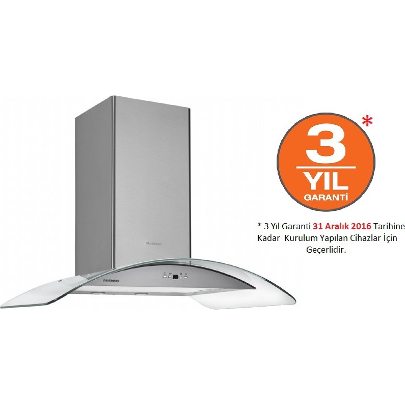 Silverline Vetro Inox 60 Cm Dekoratif Davlumbaz Davlumbazlar Fiyatı