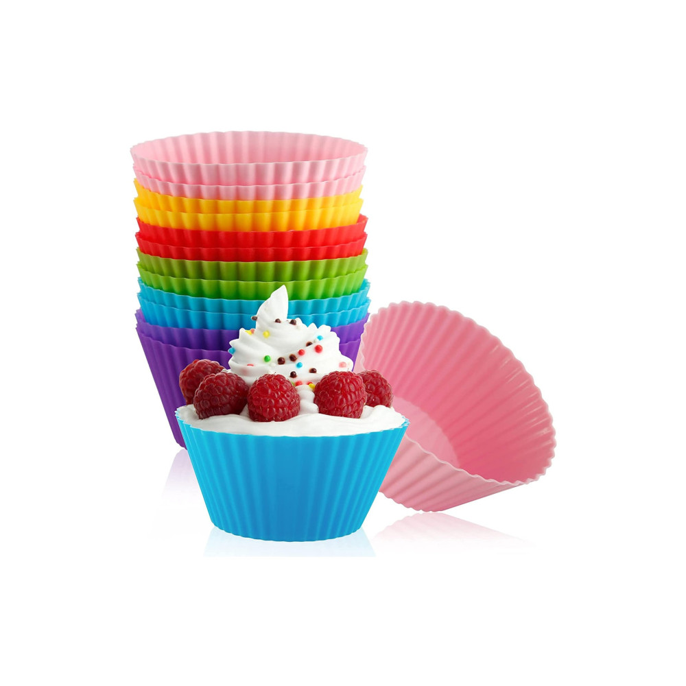 SILVERSTAR Muffin Silikon Mini Kek Kalıbı-24 Adet Muffin Kapsül **renkli** Yanmaz Yapışmaz Kek Kalıpları Fiyatı