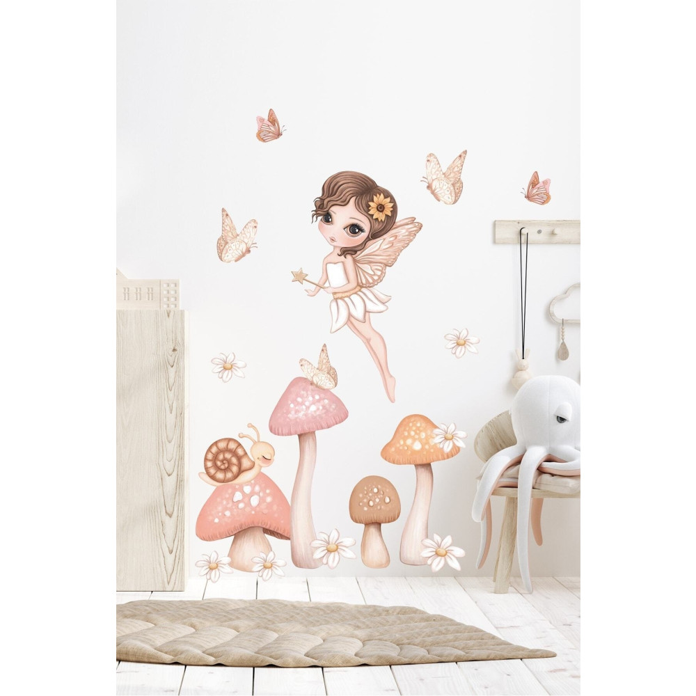 Sim Tasarım Işıltılı Doğa Perisi Çocuk Odası Duvar Sticker Seti Duvar Stickerı Fiyatı