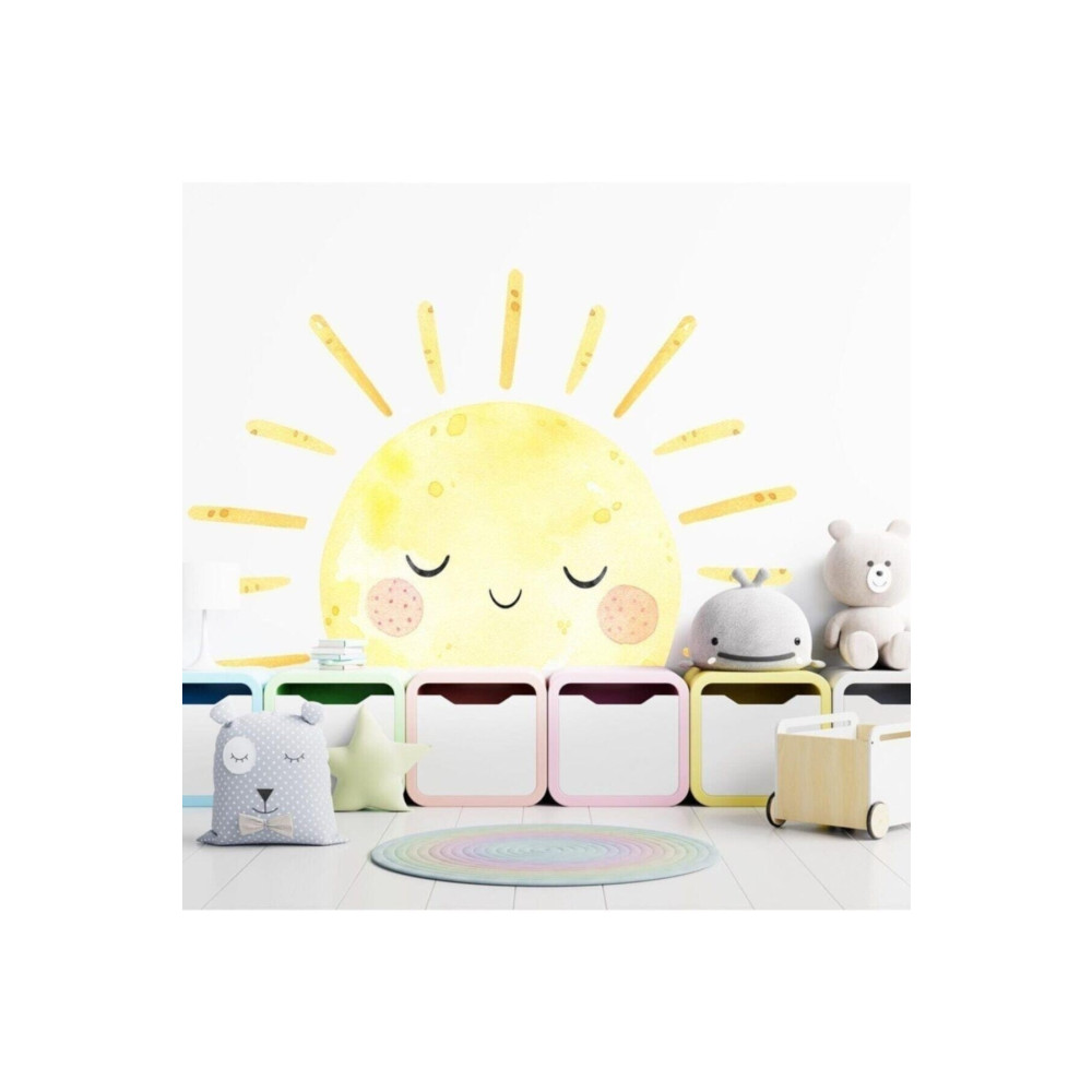 Sim Tasarım Uykucu Güneş Duvar Stickerı - Sim721 100 x 100 Beden Duvar Stickerı Fiyatı
