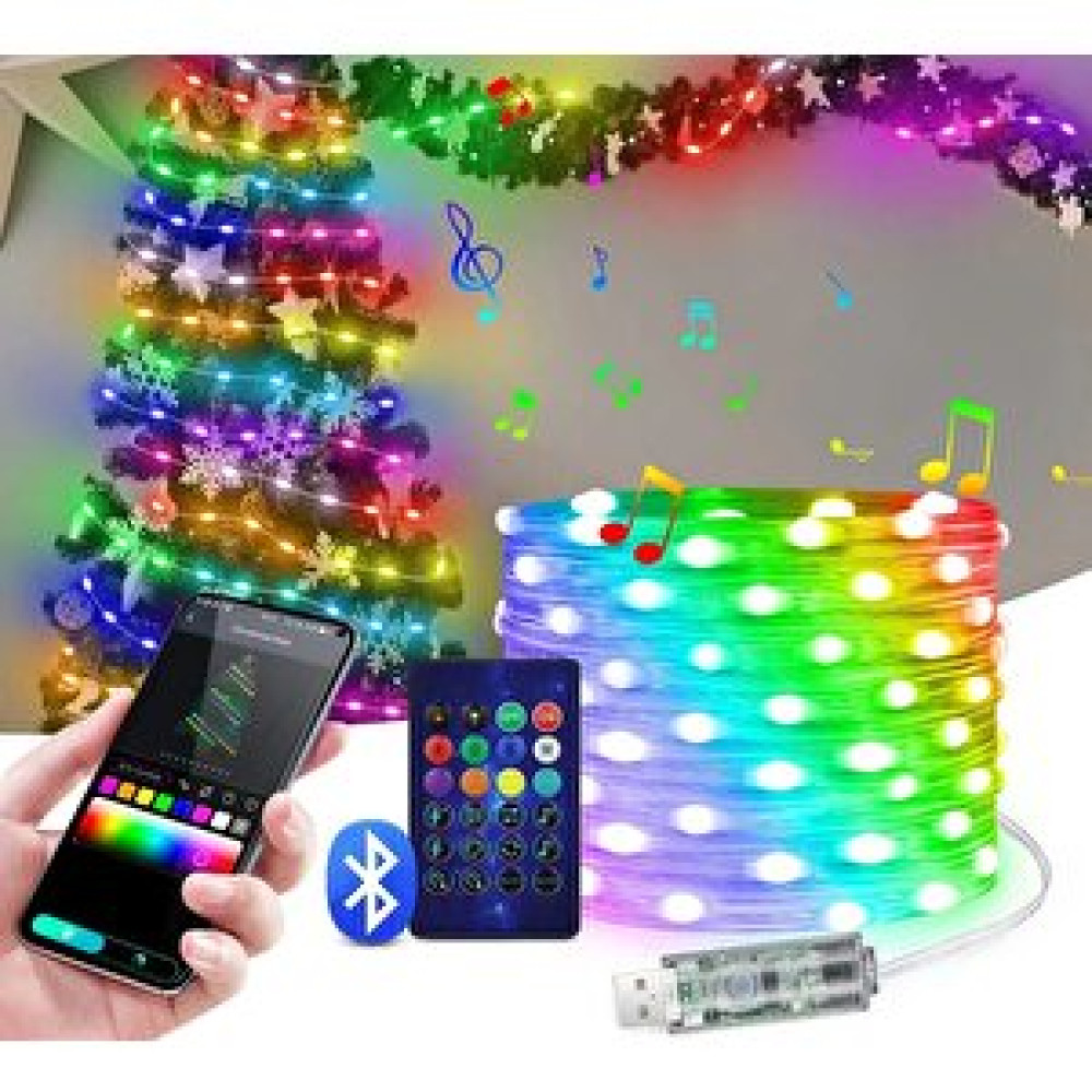 Sima Avize 10 Metre Rgb Ses Kontrollü Kumandalı Telefon Kontrollü Kayar Magic Led Müzik Rgb Şerit Su Geçirmez TV Aksesuarları Fiyatı