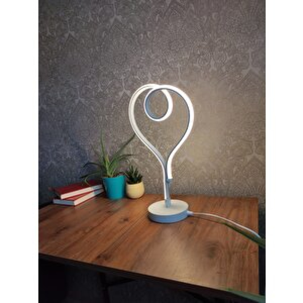 Sima Avize Simaavize Kalp Modern Led Masa Lambası Açık Gri Masa Lambası Fiyatı