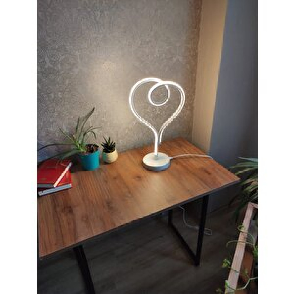 Sima Avize Simaavize Kalp Modern Led Masa Lambası Beyaz Masa Lambası Fiyatı