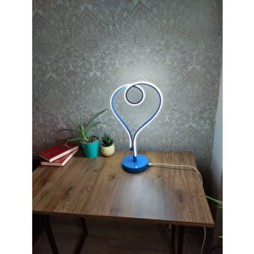Sima Avize Simaavize Kalp Modern Led Masa Lambası Mavi Masa Lambası Fiyatı