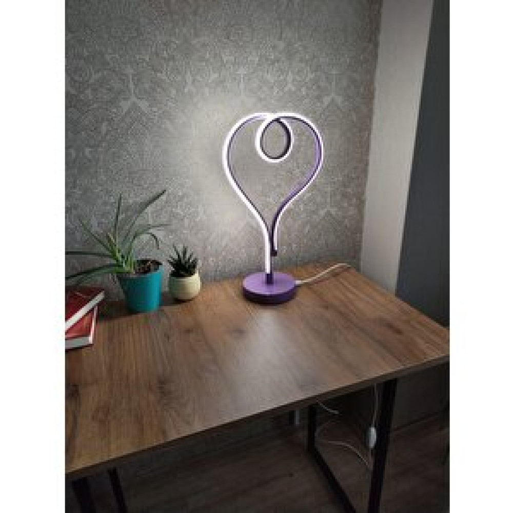 Sima Avize Simaavize Kalp Modern Led Masa Lambası Mor Masa Lambası Fiyatı
