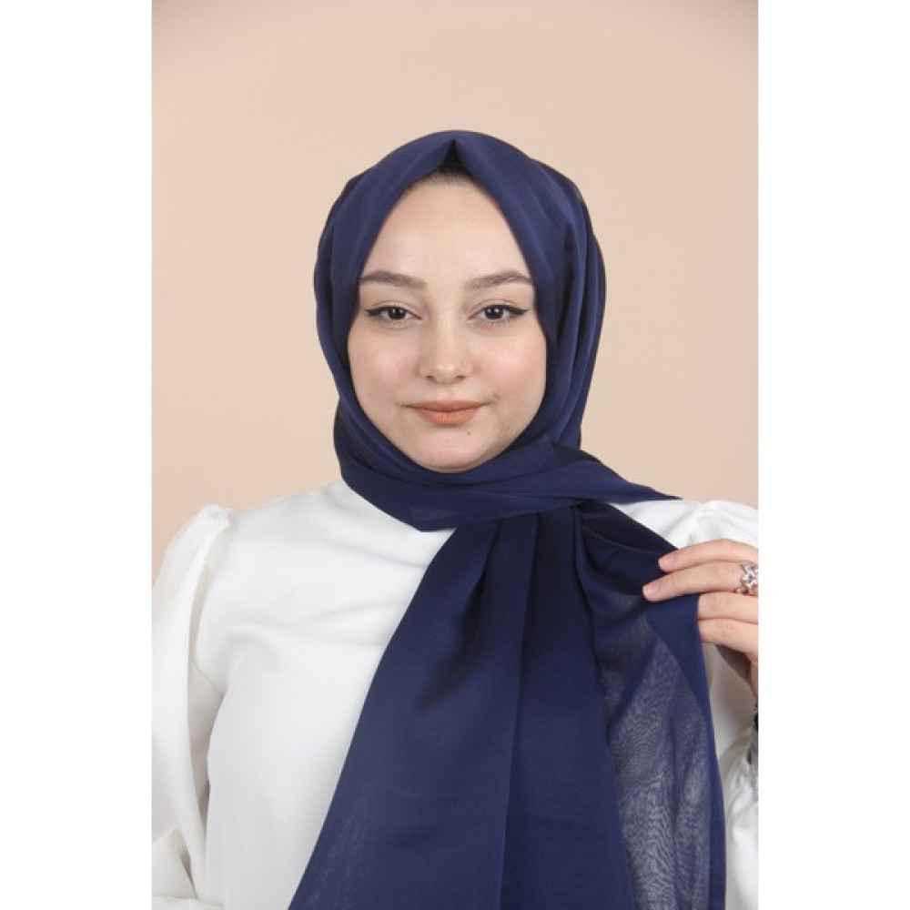 Sima LACIVERT-071 Sima Janjanlı Şifon Şal Şal / Fular & Eşarp Fiyatı